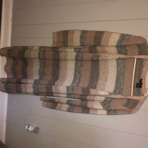 Long Striped Cardigan